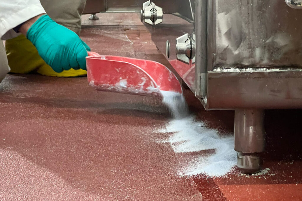 worker using provastep product under equipment